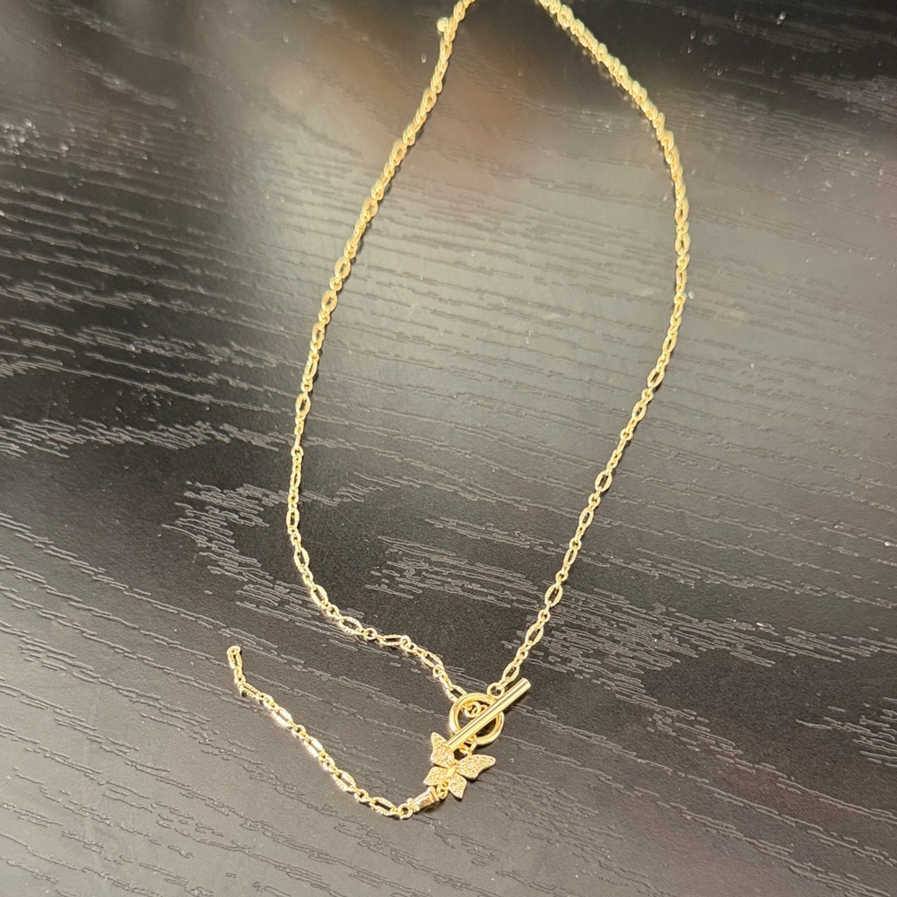 Uncommon James Gold Butterfly Toggle Necklace